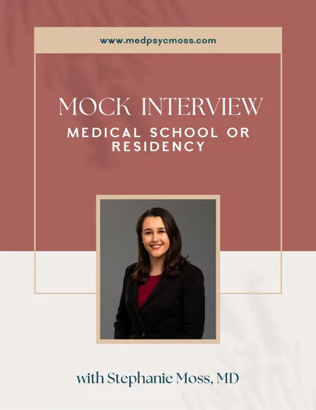 Cover of the mock residency interview session with Dr. Moss.